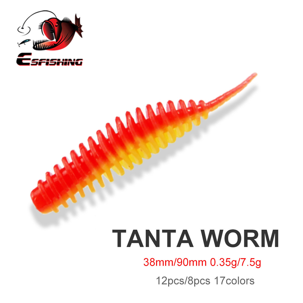 Fishing Lure Soft Plastic - ESFISHING Fishing Worm Bait Lure Tanta