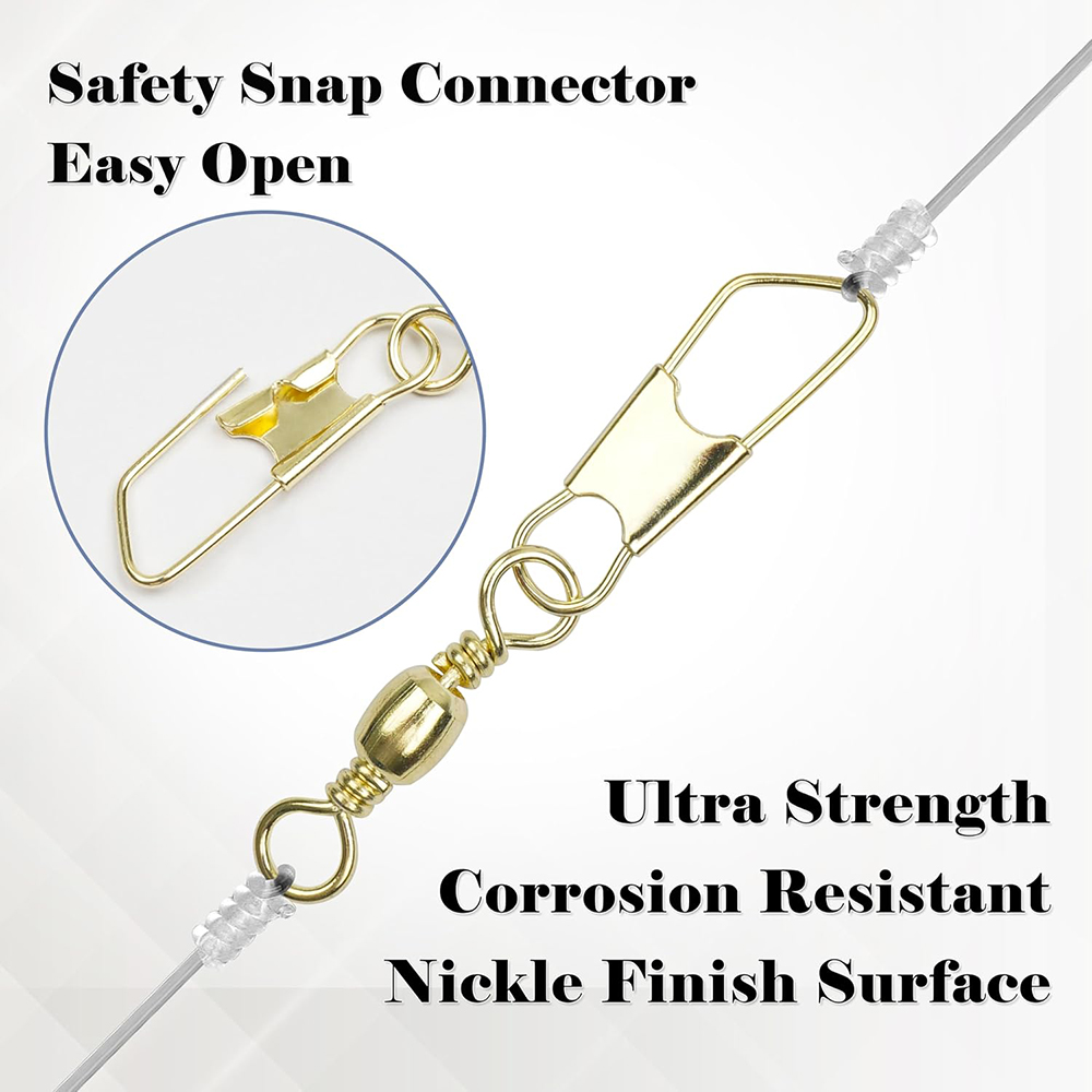 50Pcs Gold Fishing Barrel Swiv - Fishing Lure Accessories ulasan dan harga