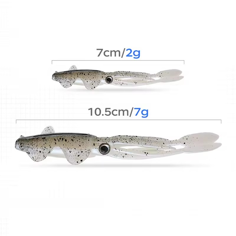 WEIHE （5pcs） 7cm/2g 10.5cm/7g  - Fishing Lure Soft Plastic ulasan dan harga