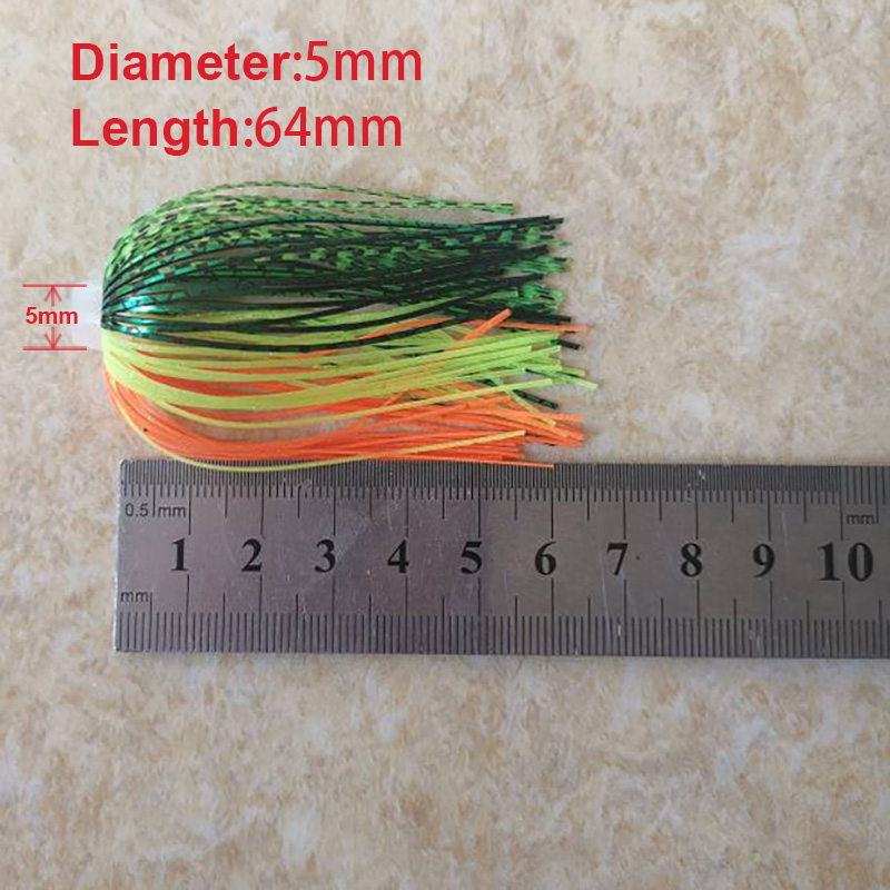 5 pcs/lot 88 Strands 64mm Sili - Fishing Lure Buzzbait ulasan dan harga