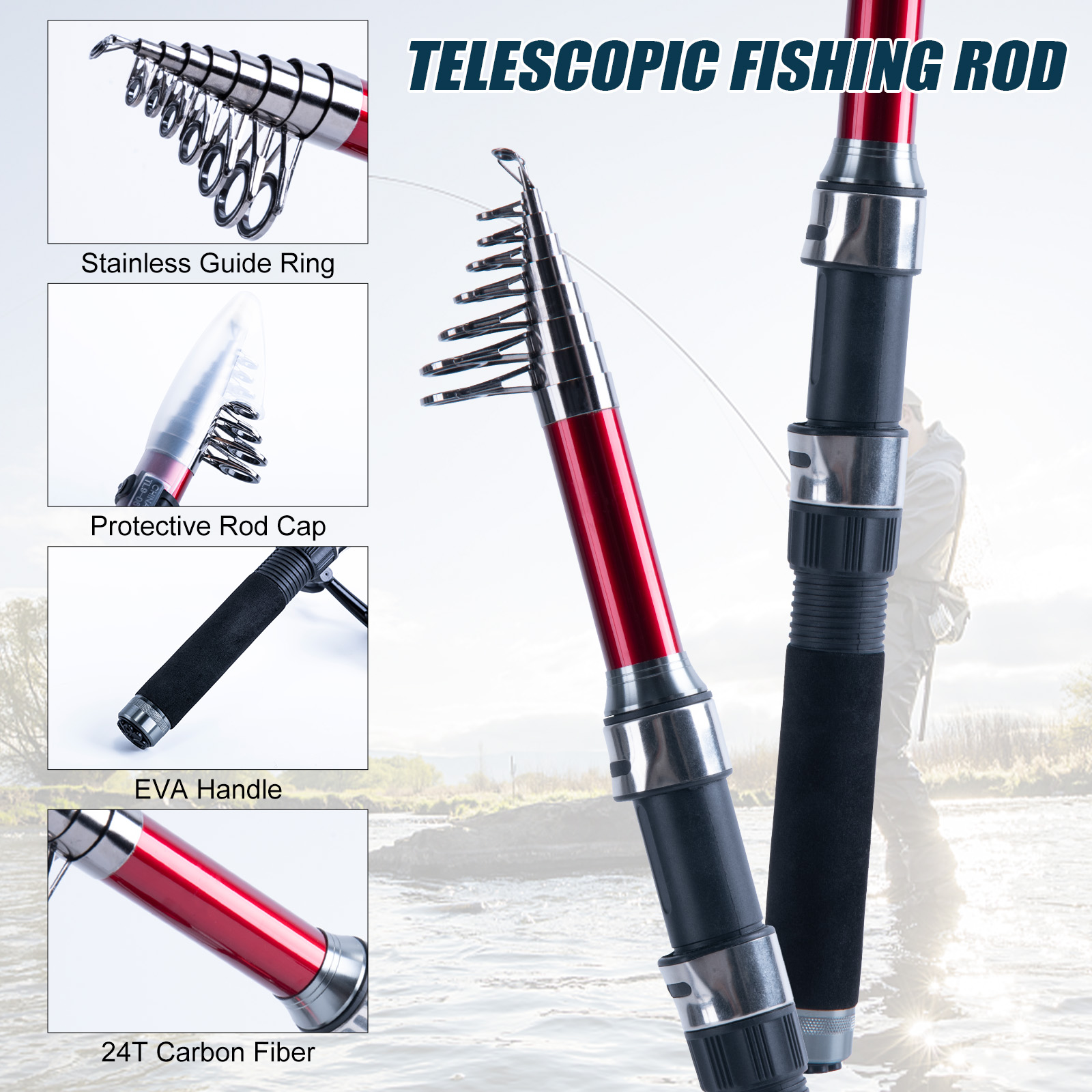 Goture Telescopic Fishing Rod  - Fishing Lure Making Kit ulasan dan harga