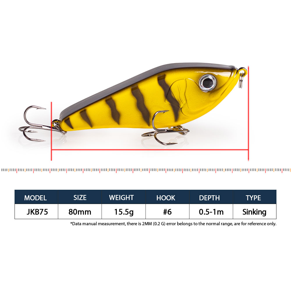 80mm/15.5g Muskies Jerkbait Pi - Fishing Lure Jerkbait ulasan dan harga