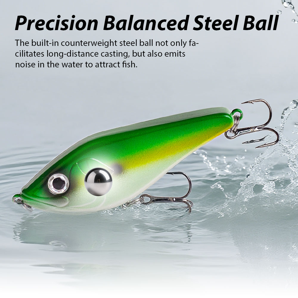 80mm/15.5g Muskies Jerkbait Pi - Fishing Lure Jerkbait ulasan dan harga