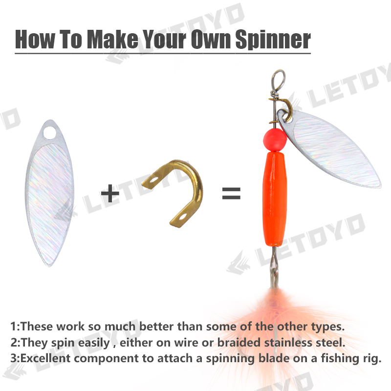 LETOYO 100pcs Folded Clevises  - Fishing Lure Spinner ulasan dan harga