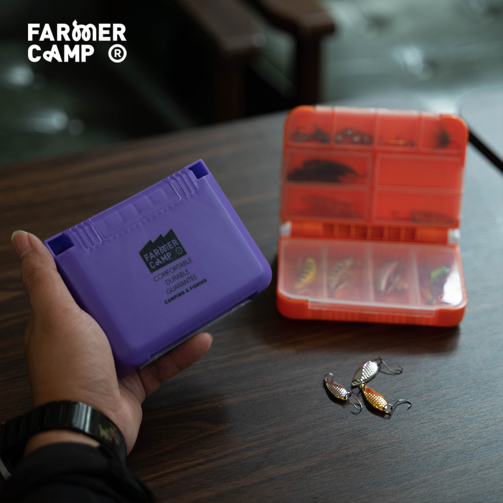 Portable Double Layer Fishing  - Fishing Lure Spoon ulasan dan harga