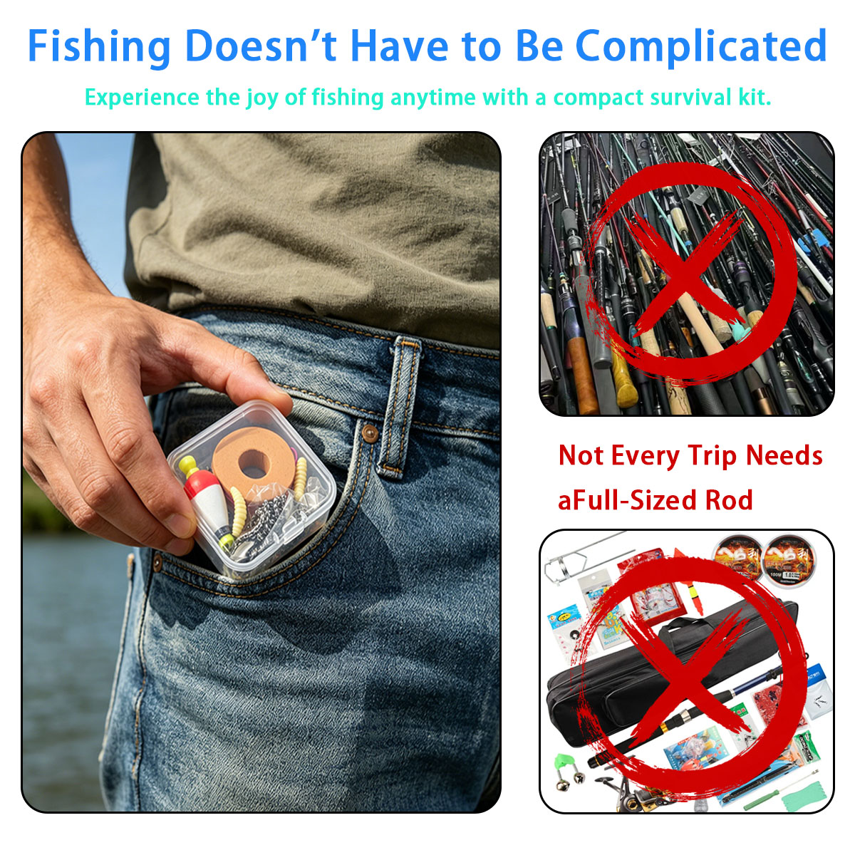 Portable Emergency Fishing Gea - Fishing Lure Making Kit ulasan dan harga