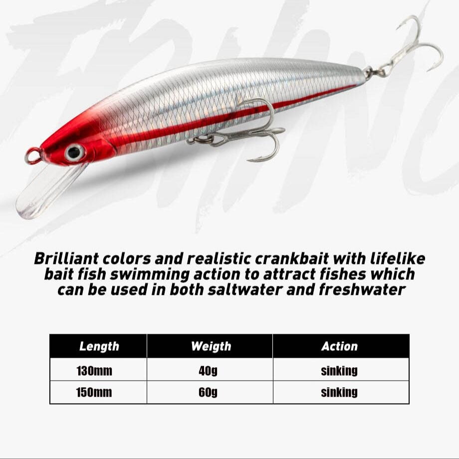 Fishing Lure Sinking Minnow 13 - Fishing Lure Jerkbait ulasan dan harga