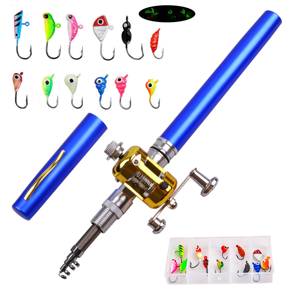 Mini ice fishing rod Combo wit - Fishing Lure Jig ulasan dan harga